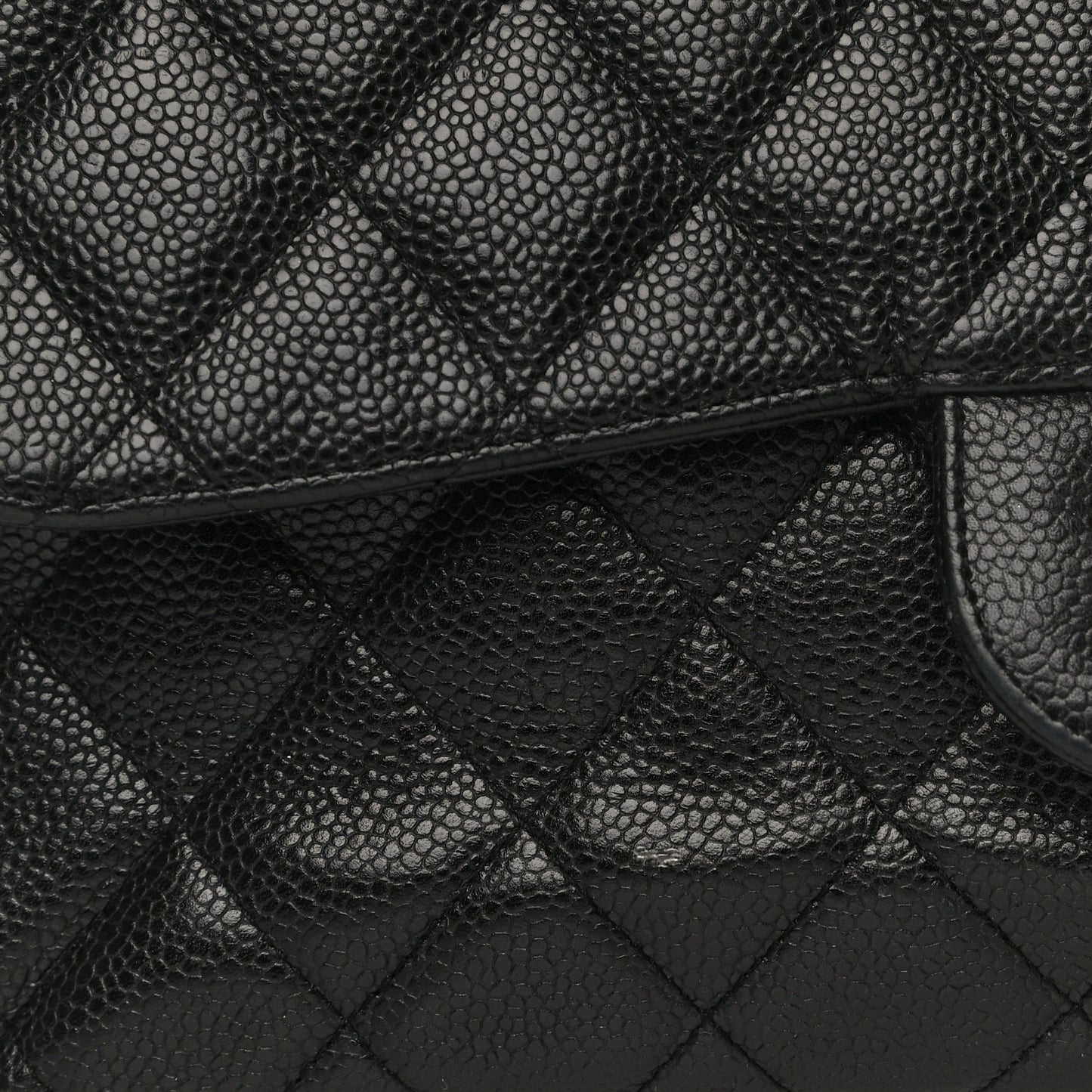 Caviar Quilted Jumbo Single Flap Black