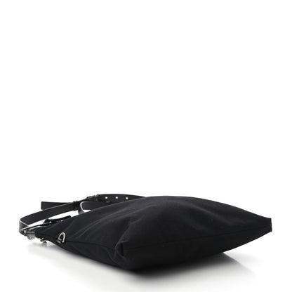 Saint Laurent Canvas Calfskin Belted Flat Messenger Bag Black 4 of 10