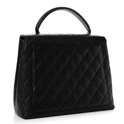 Chanel Caviar Quilted Jumbo Kelly Flap Black 3 of 14