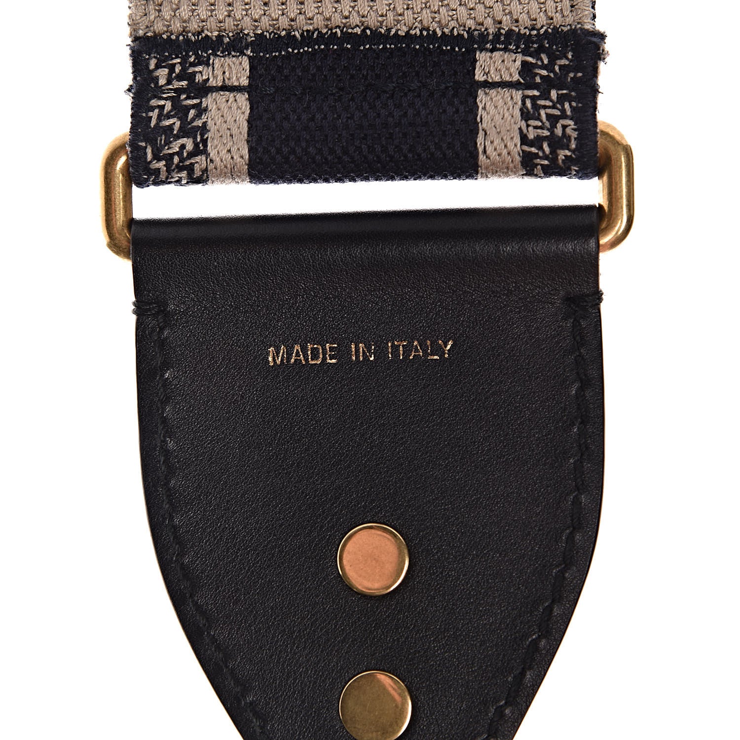 Christian Dior Canvas Embroidered Shoulder Strap Blue 3 of 4