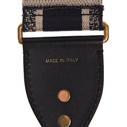 Christian Dior Canvas Embroidered Shoulder Strap Blue 3 of 4