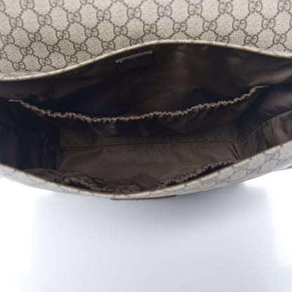 Gucci GG Plus Monogram Messenger Diaper Bag Dark Brown 5 of 12