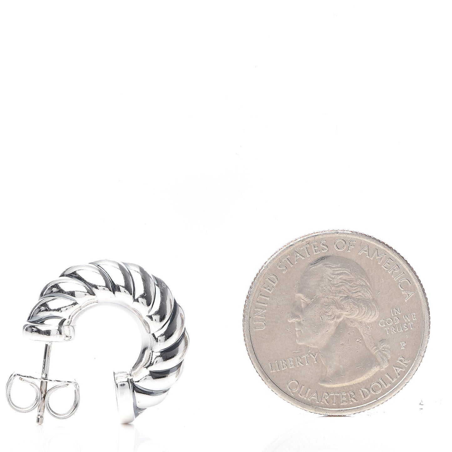 Sterling Silver Cable Hoop Earrings