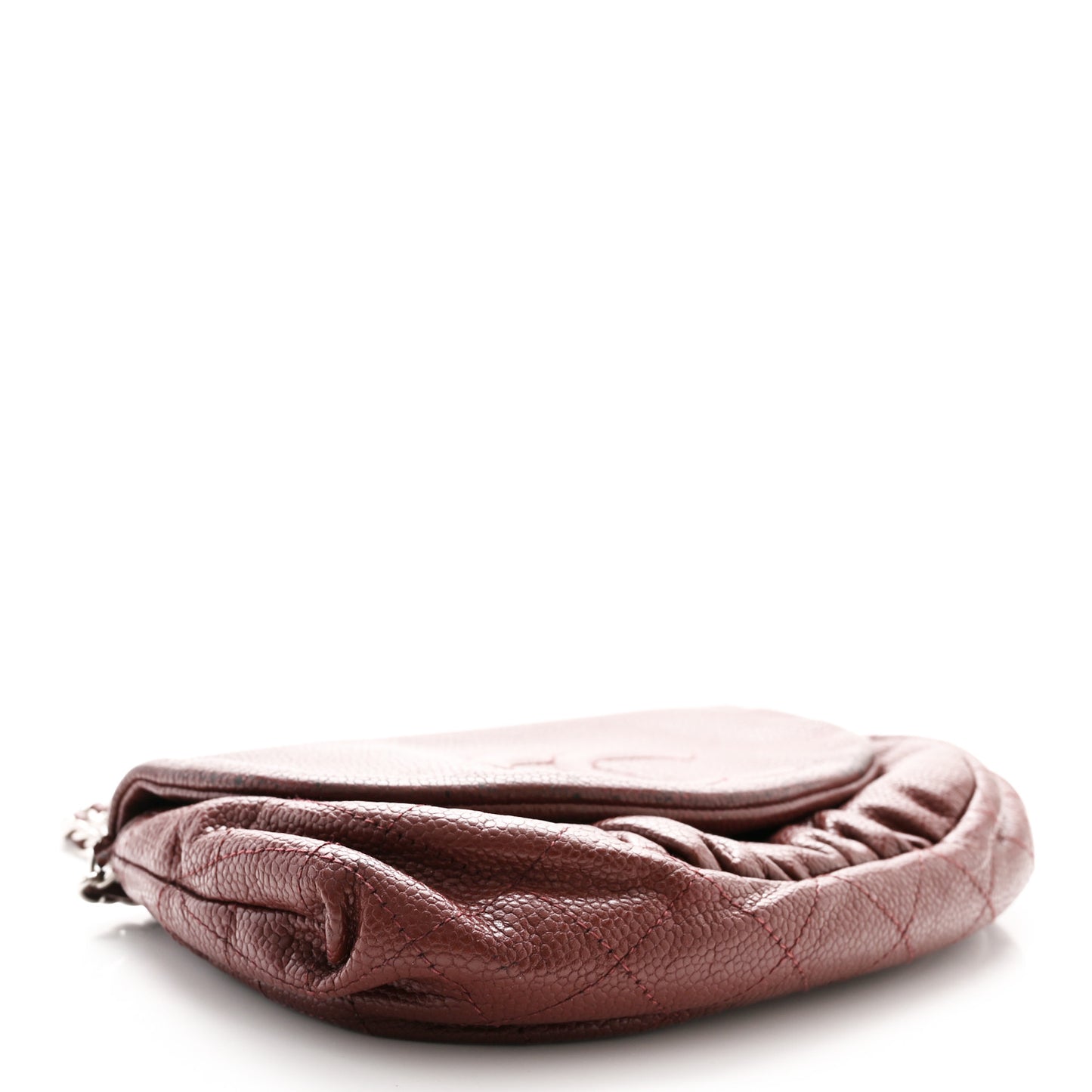 Caviar Half Moon Wallet On Chain WOC Dark Red