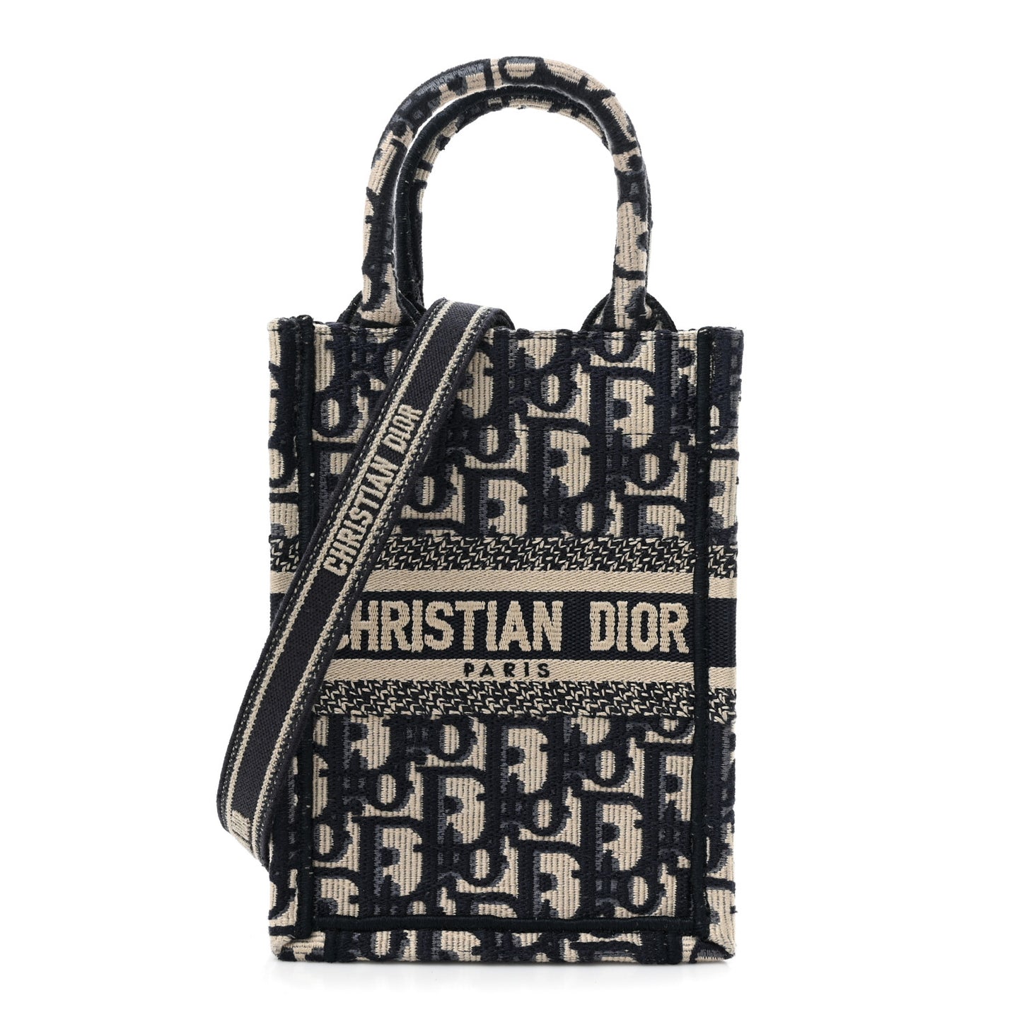 Oblique Mini Book Tote Phone Bag Blue