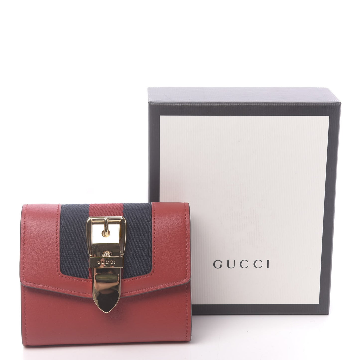 Calfskin Sylvie Wallet Hibiscus Red