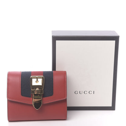 Gucci Calfskin Sylvie Wallet Hibiscus Red 8 of 8