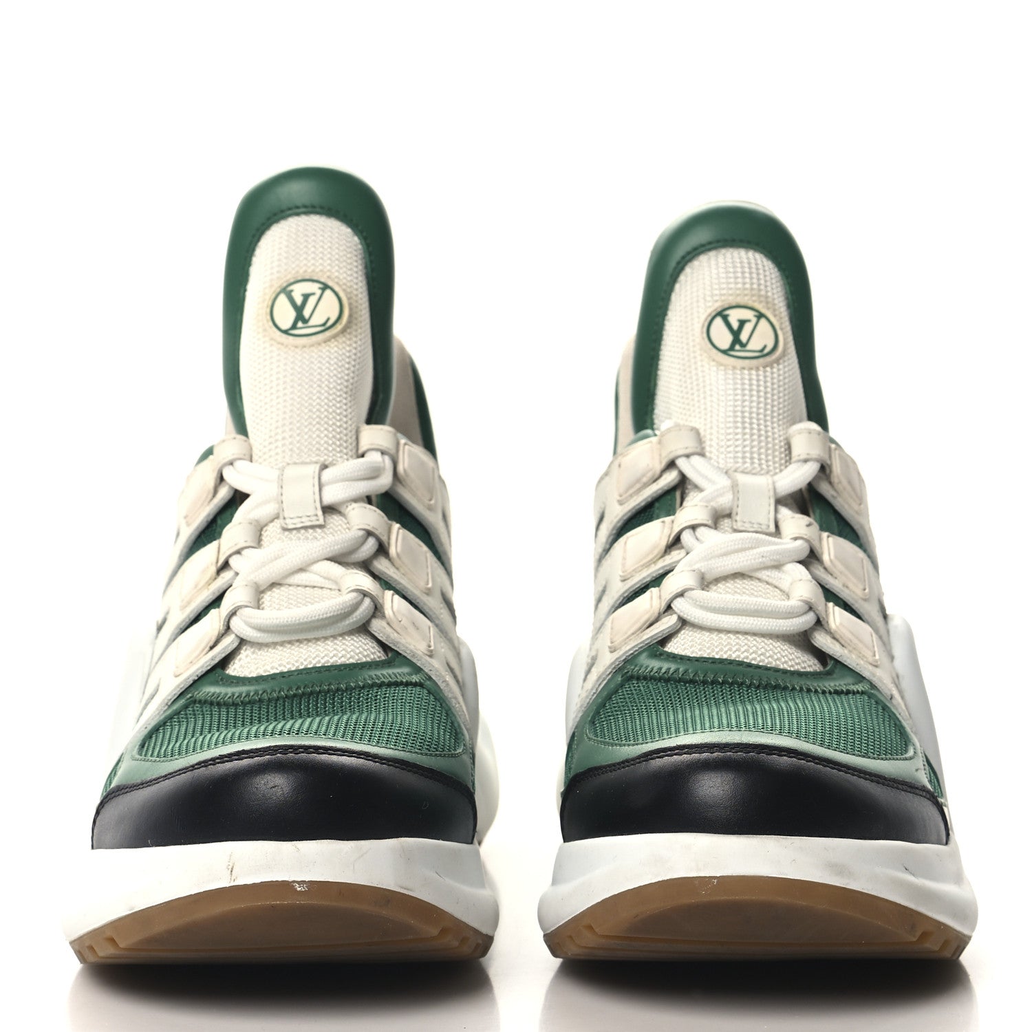 Louis Vuitton Calfskin Technical Nylon LV Archlight Sneakers 39 Green 3 of 10