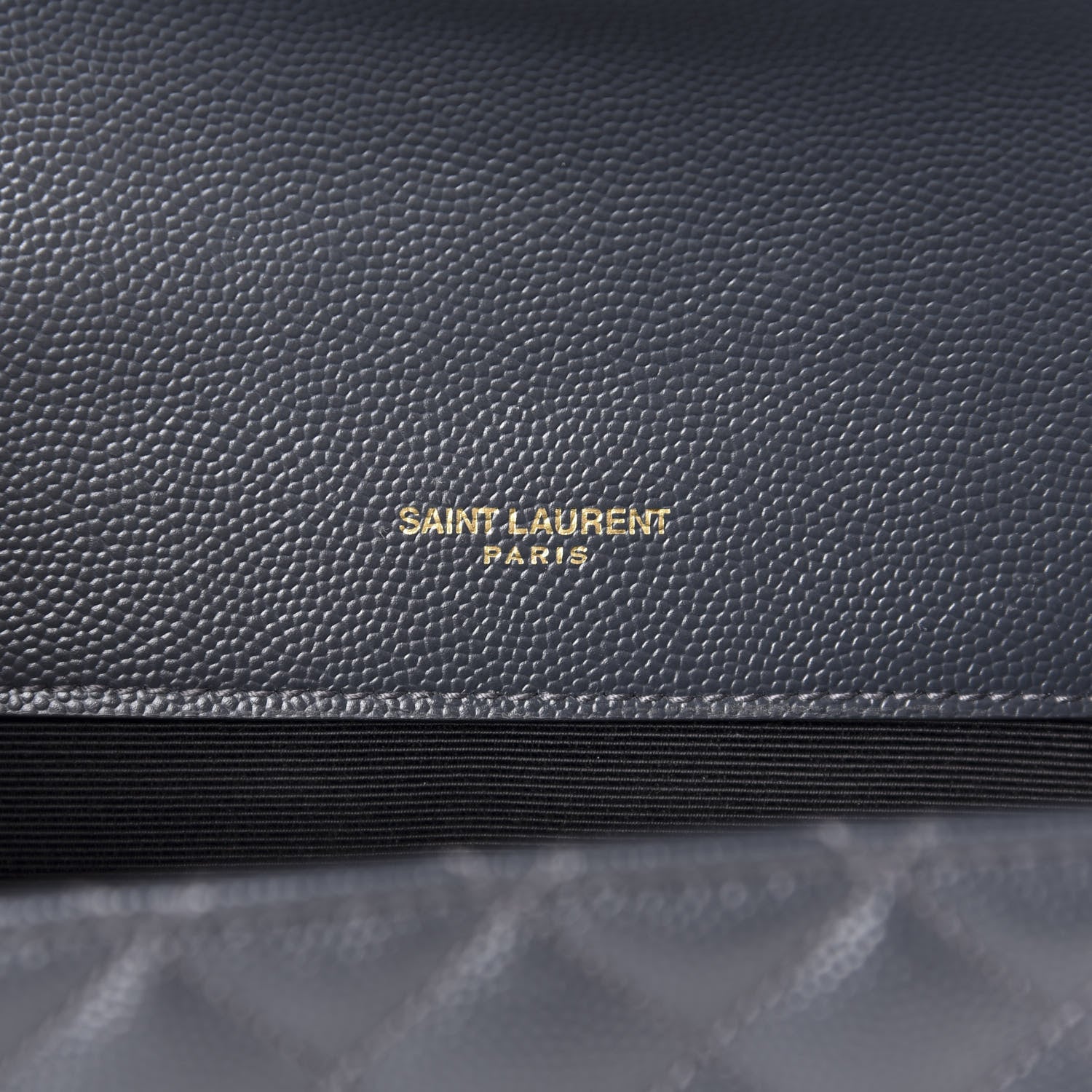 Saint Laurent Grain De Poudre Textured Mixed Matelasse Triquilt Small Monogram Satchel Dark Smoke 8 of 10