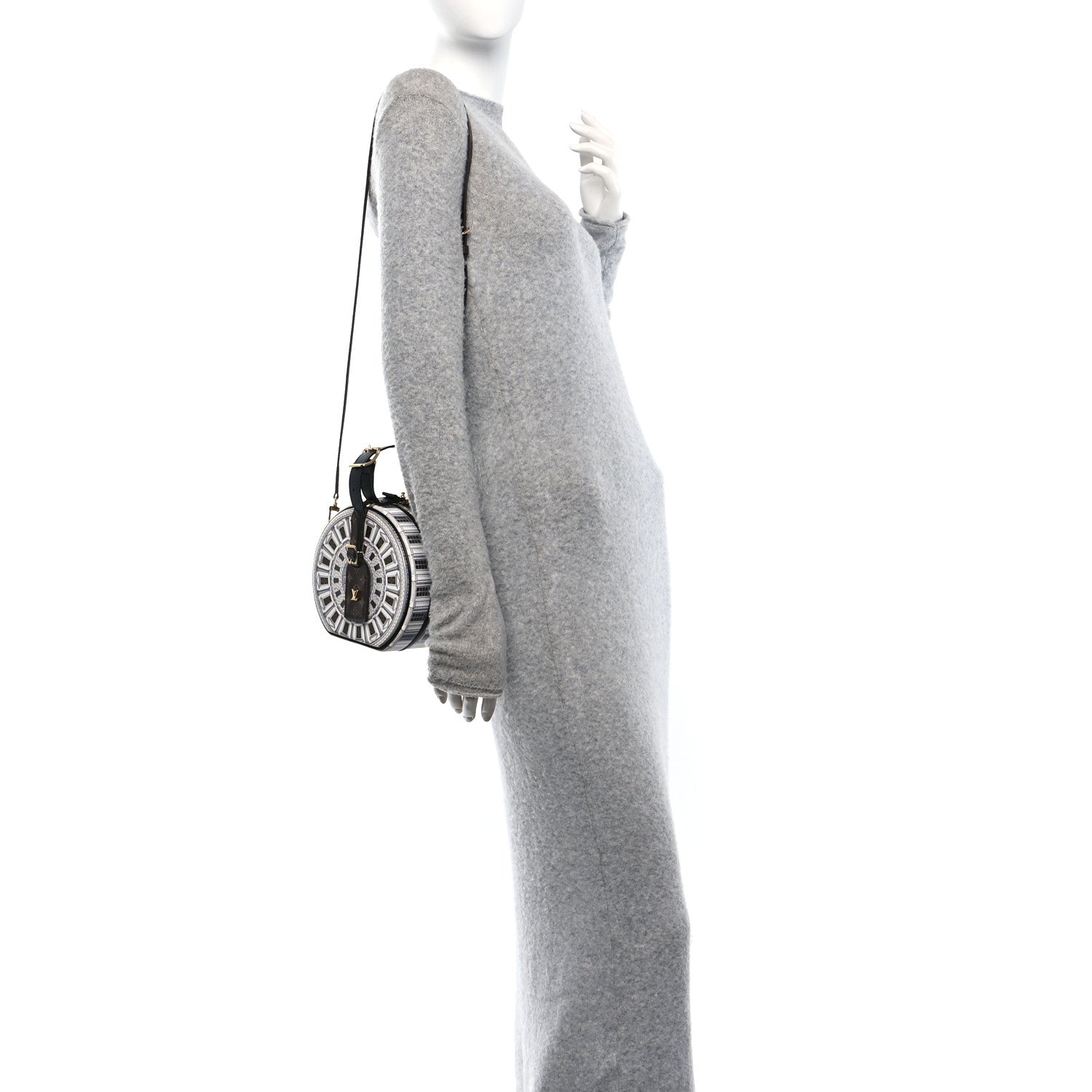 Louis Vuitton X FORNASETTI Calfskin Architettura Petite Boite Chapeau White Black 2 of 10