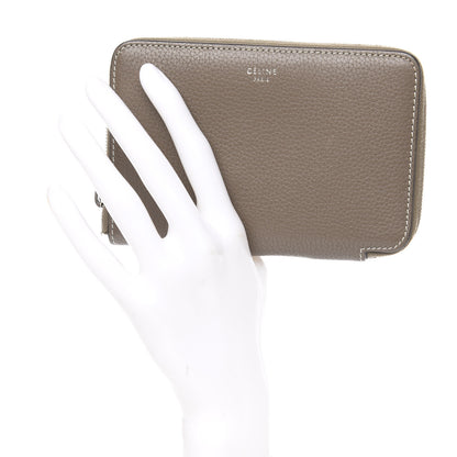 Celine Drummed Calfskin Zip Around Multifunction Wallet Souris 2 of 8