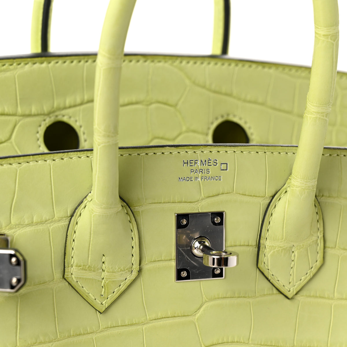 Hermes Matte Alligator Birkin 25 Jaune Bourgeon 6 of 10