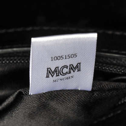 MCM Metallic Visetos Medium Stark Backpack Silver Black 8 of 12