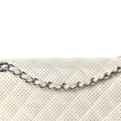 Chanel Lambskin Perforated Medium Double Flap White 16 of 26