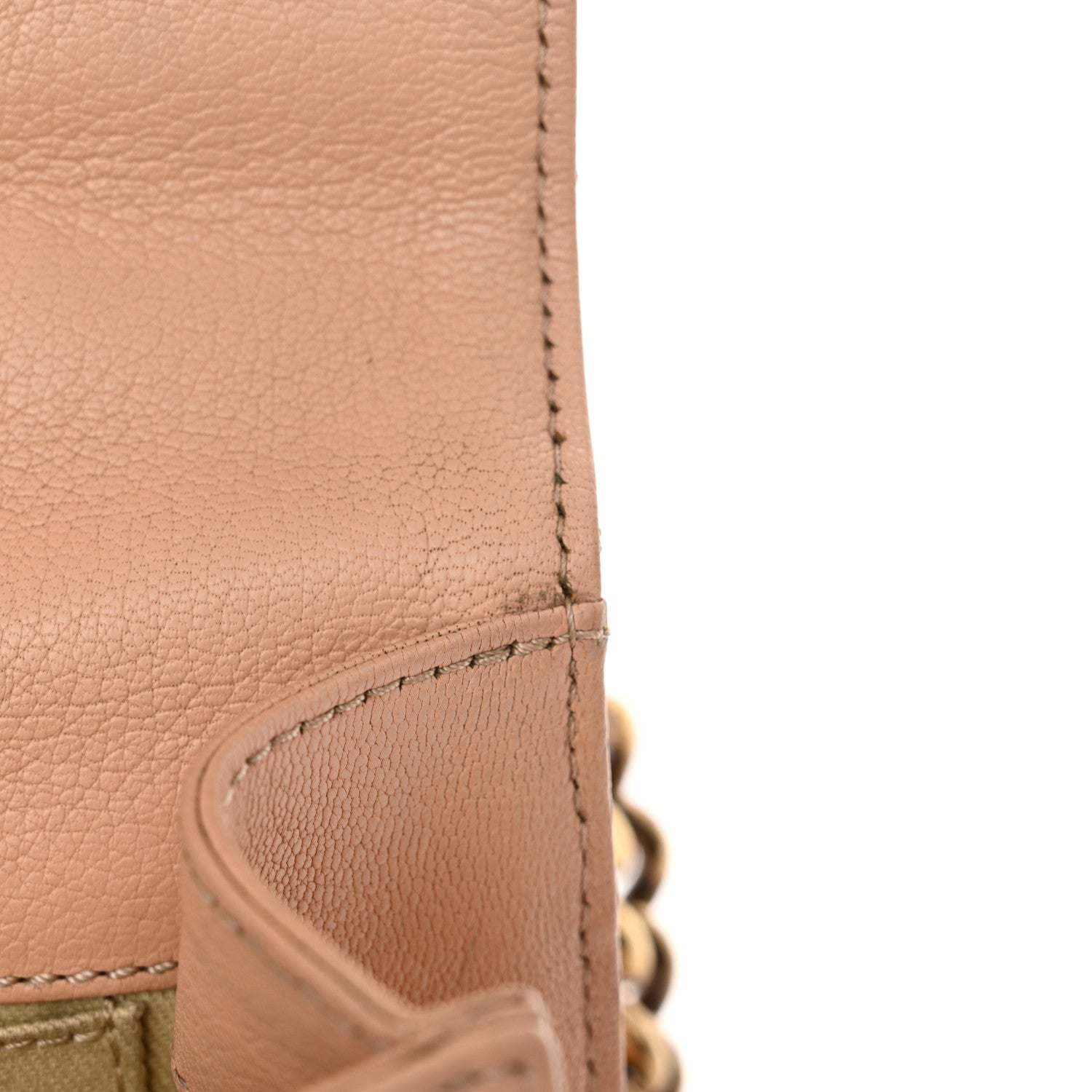 Chanel Goatskin Quilted Large Rita Top Handle Flap Beige 11 of 20