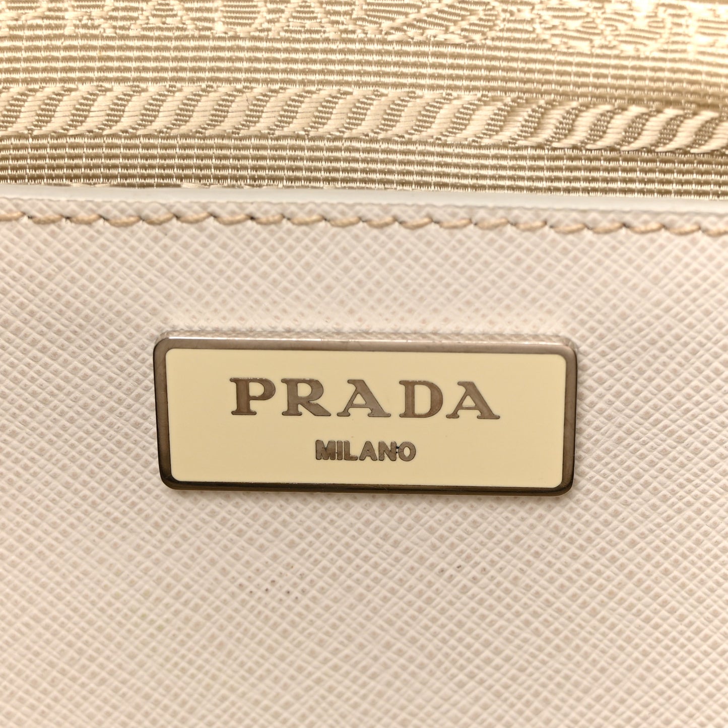 Saffiano Lux Studded Crystal Medium Galleria Double Zip Tote Talco