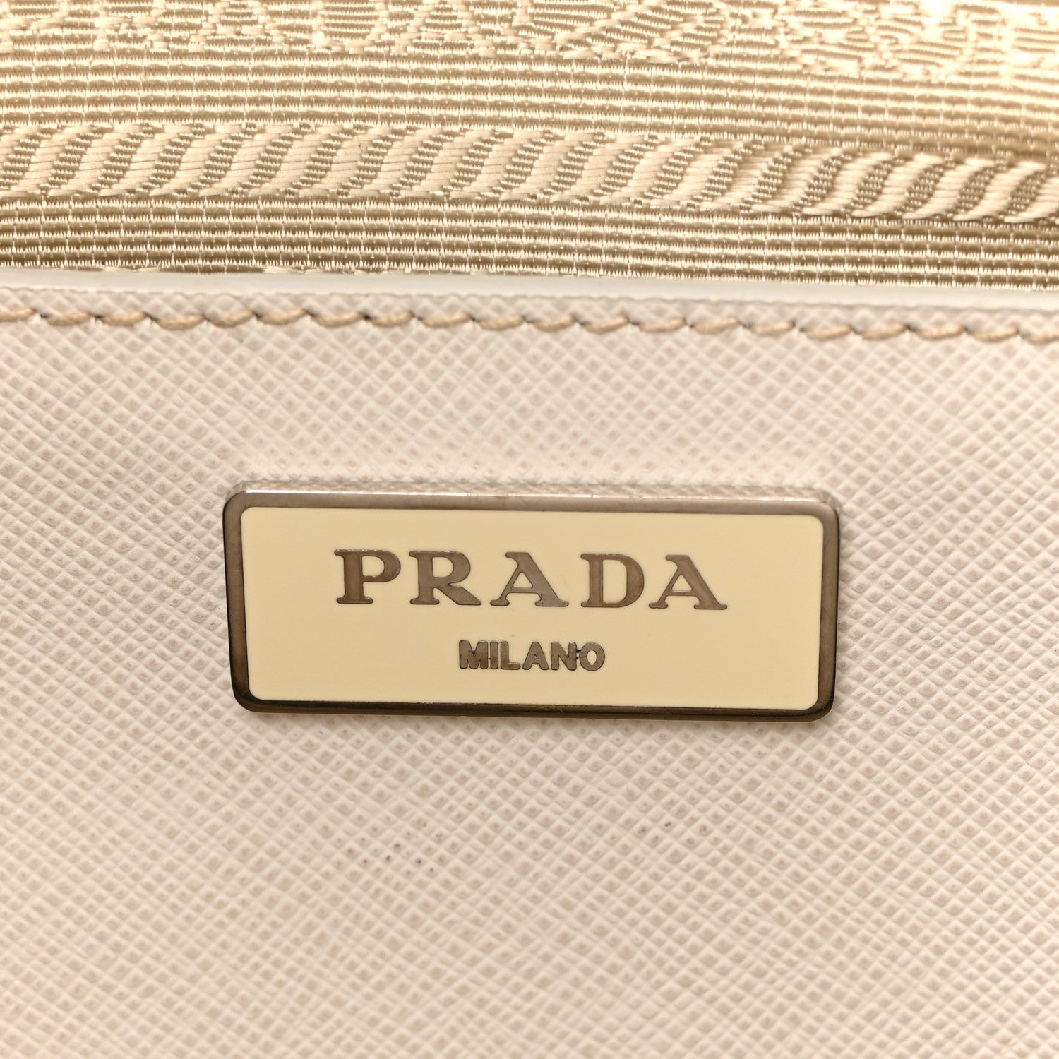Prada Saffiano Lux Studded Crystal Medium Galleria Double Zip Tote Talco 10 of 31