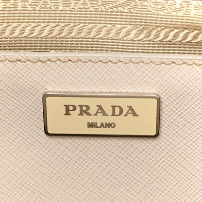 Prada Saffiano Lux Studded Crystal Medium Galleria Double Zip Tote Talco 10 of 31