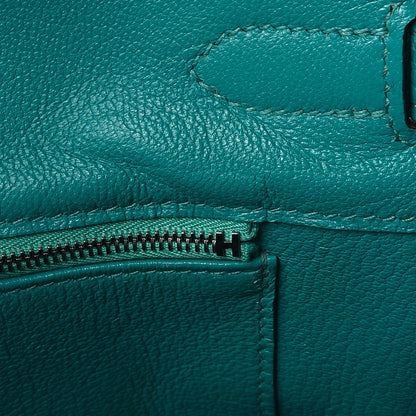 Hermes Taurillon Clemence Birkin 35 Bleu Paon 11 of 23