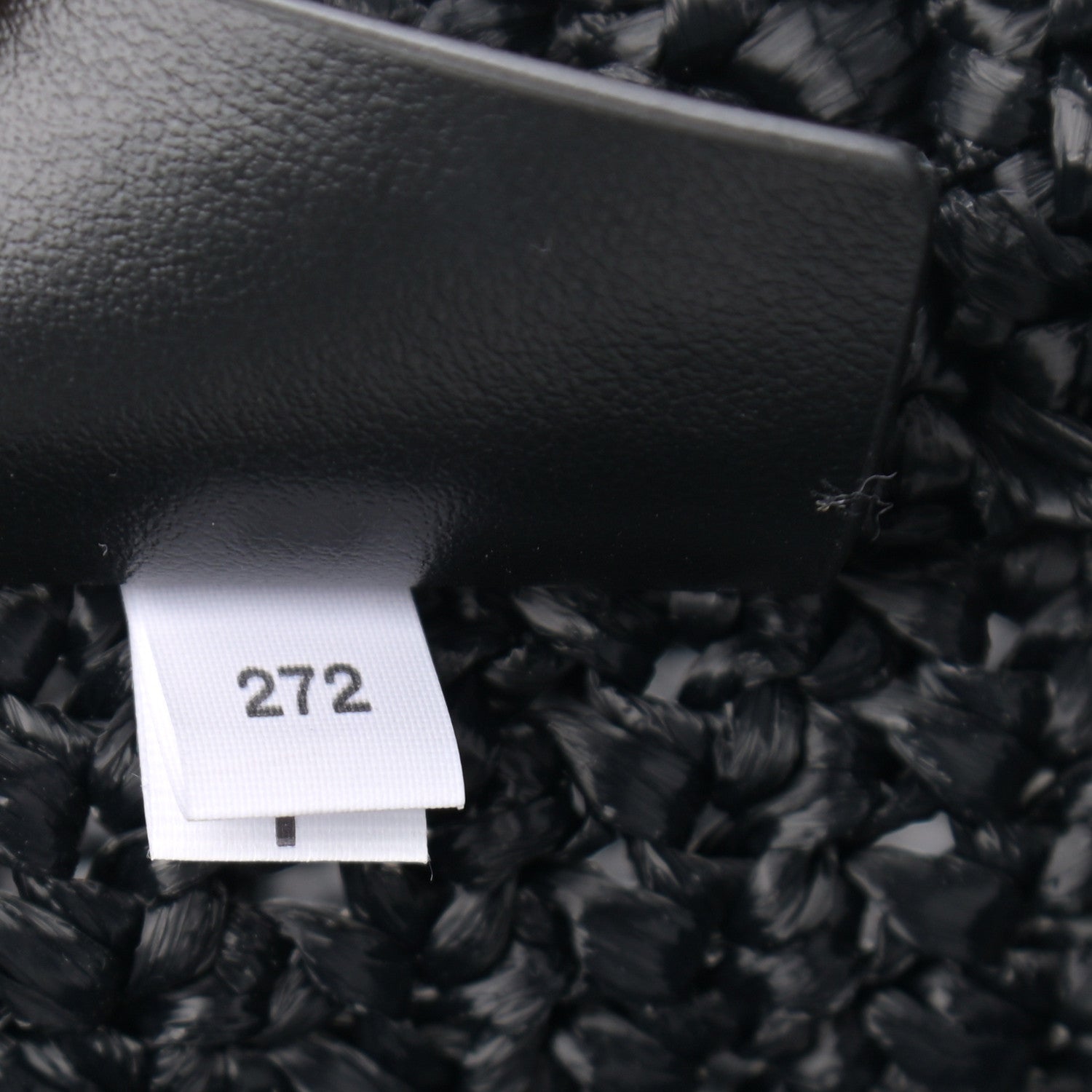 Prada Yarn Raffia Effect Crochet Small Logo Tote Black 6 of 10