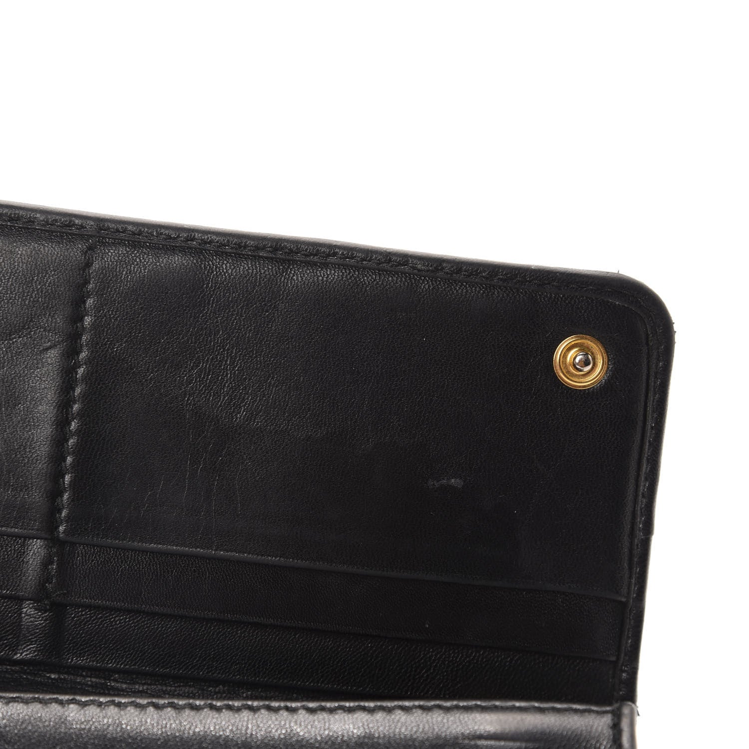 Prada Nappa Flame Continental Flap Wallet Black 12 of 13
