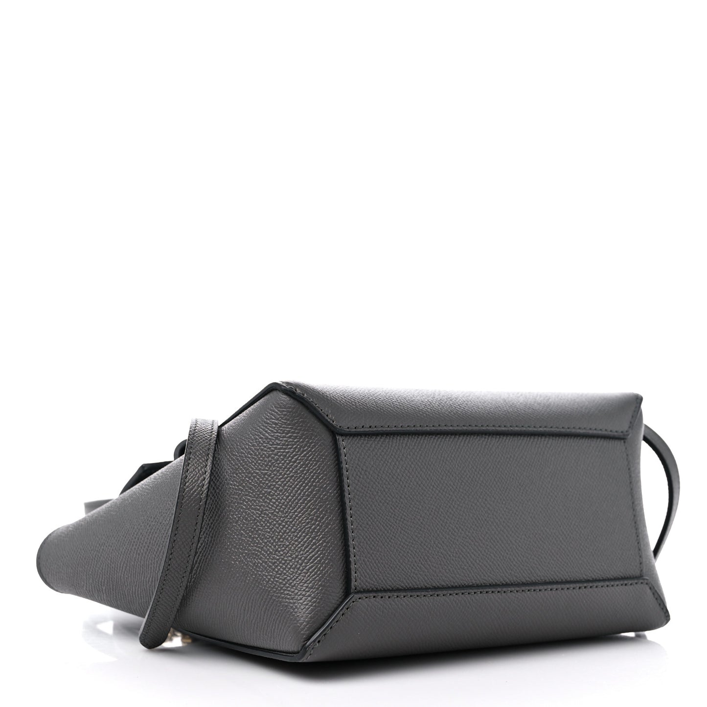 Grained Calfskin Nano Belt Bag Grey