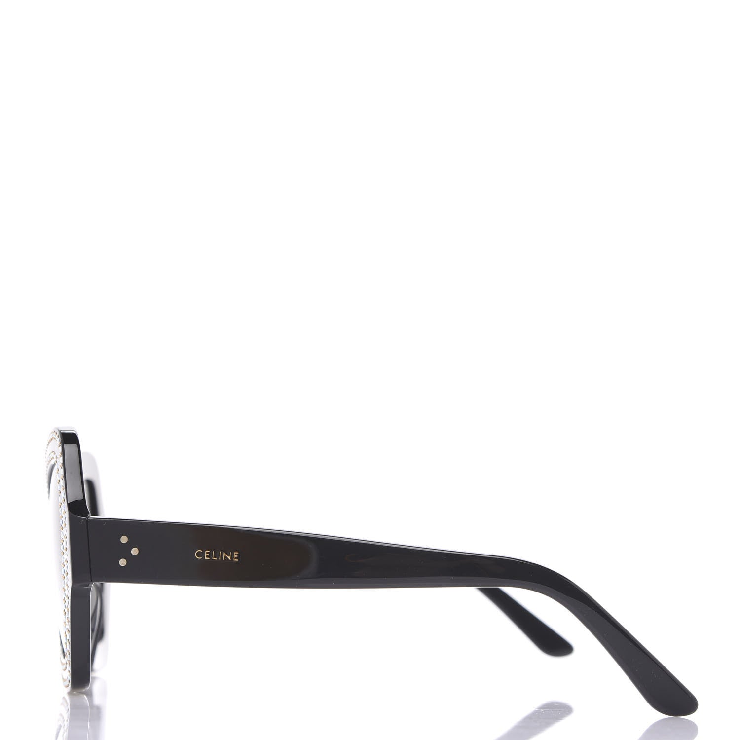 Celine Acetate Crystal Butterfly Sunglasses CL 4067IS Black 2 of 8