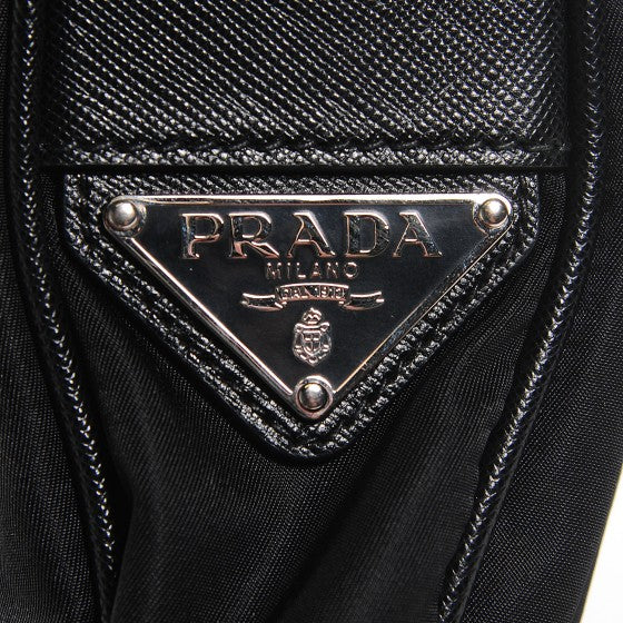 Prada Tessuto Nylon Saffiano Flat Messenger Bag Black 6 of 18