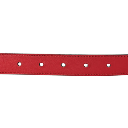 Gucci Moon Calfskin Torchon Double G 25mm Belt 90 36 Hibiscus Red 3 of 6