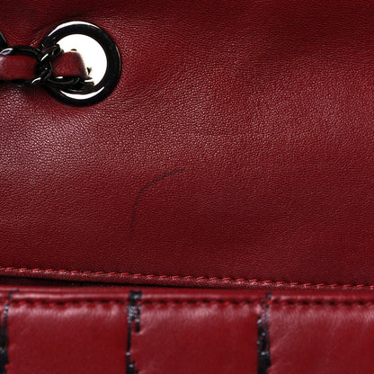 Chanel Lambskin Vertical Stitch Jumbo Single Flap Dark Red 13 of 16