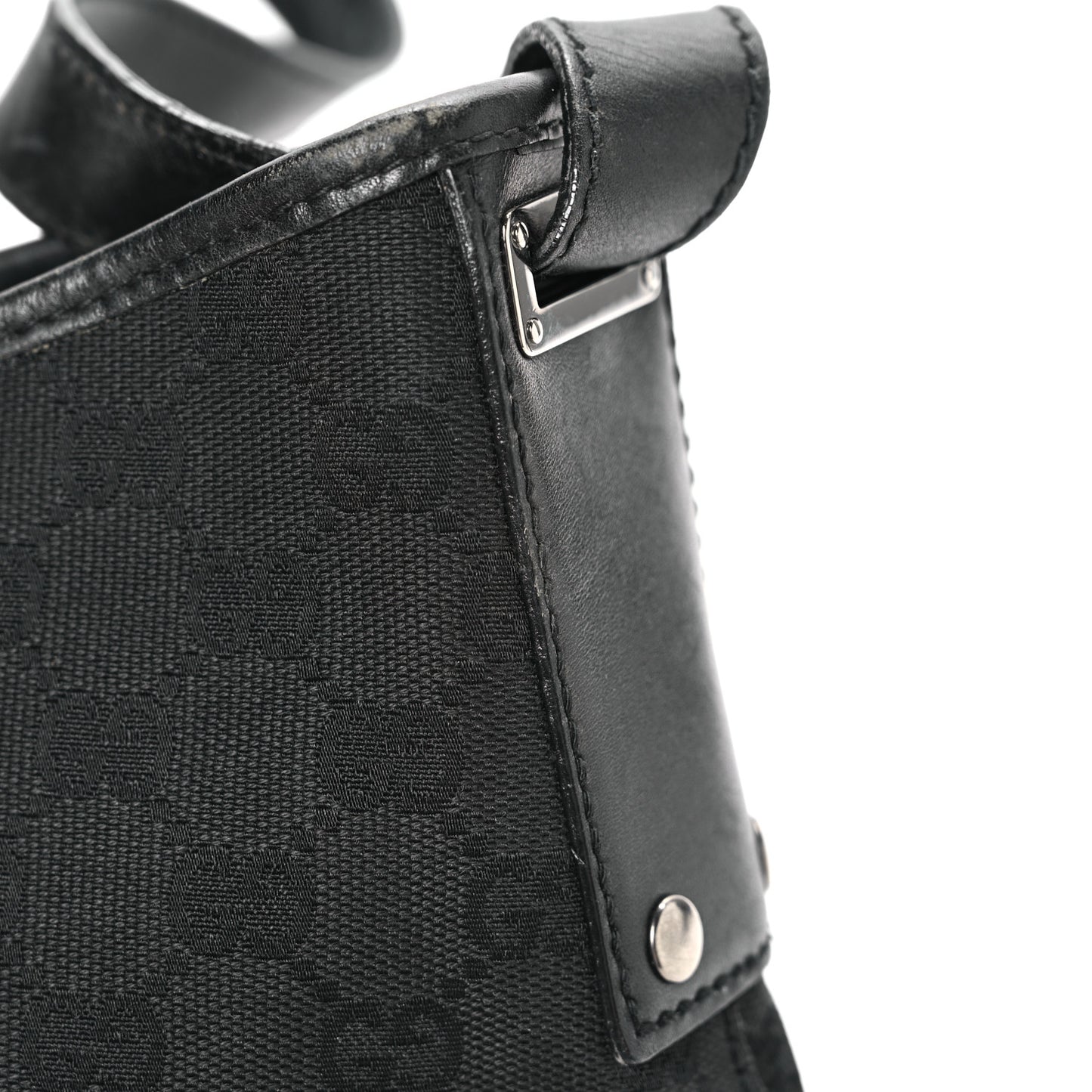 Monogram Piston Shoulder Bag Black