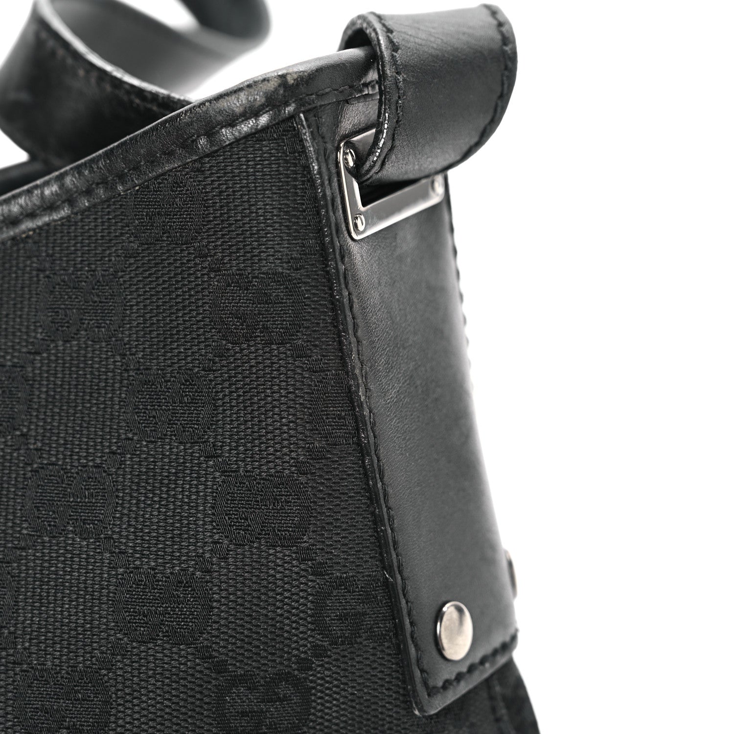 Gucci Monogram Piston Shoulder Bag Black 11 of 15