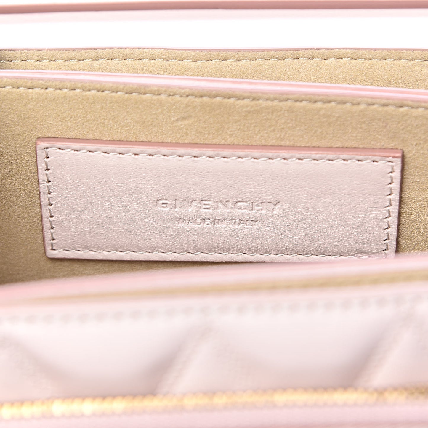Goatskin Quilted Small GV3 Shoulder Bag Natural