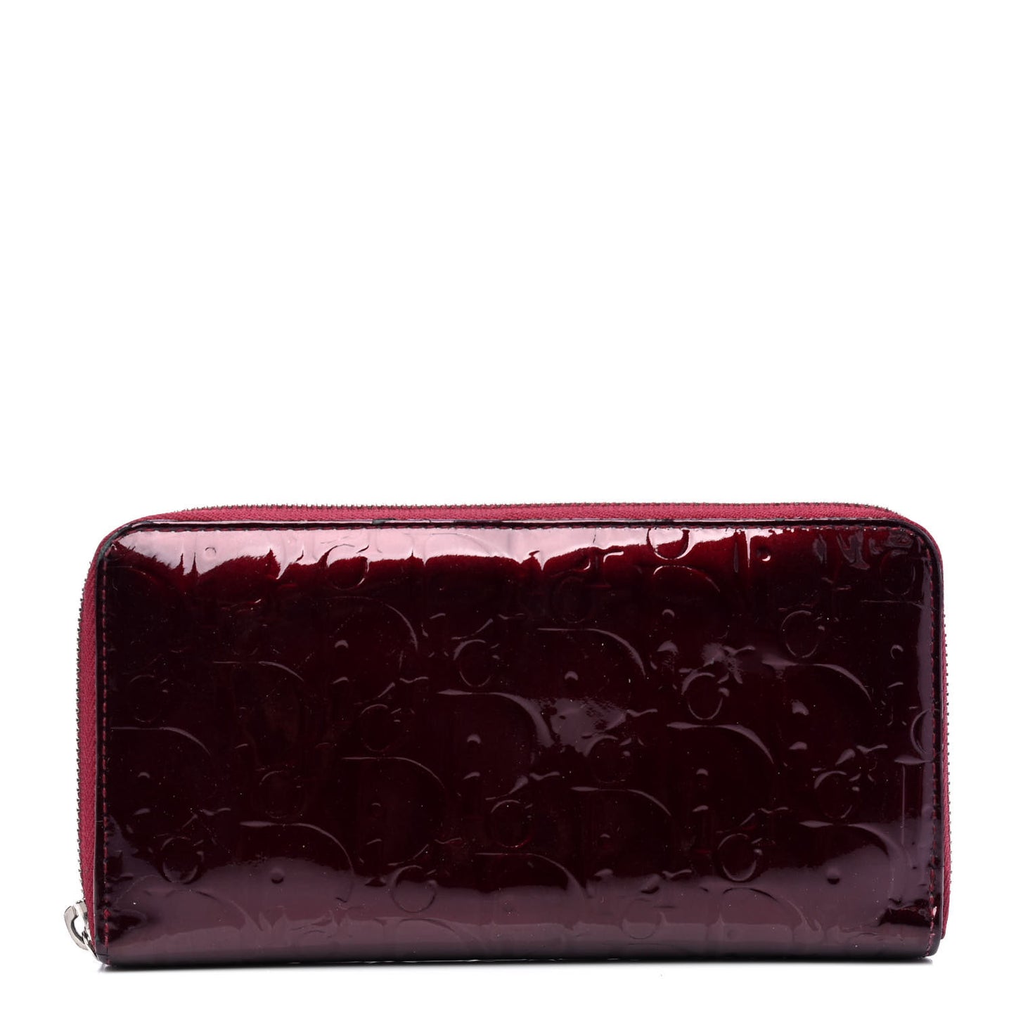 Patent Ultimate Voyageur Zip Around Wallet Red