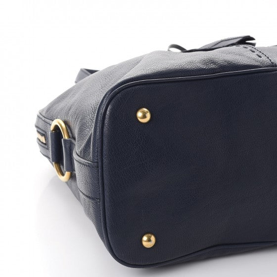 Calfskin Oversized Muse Navy Blue