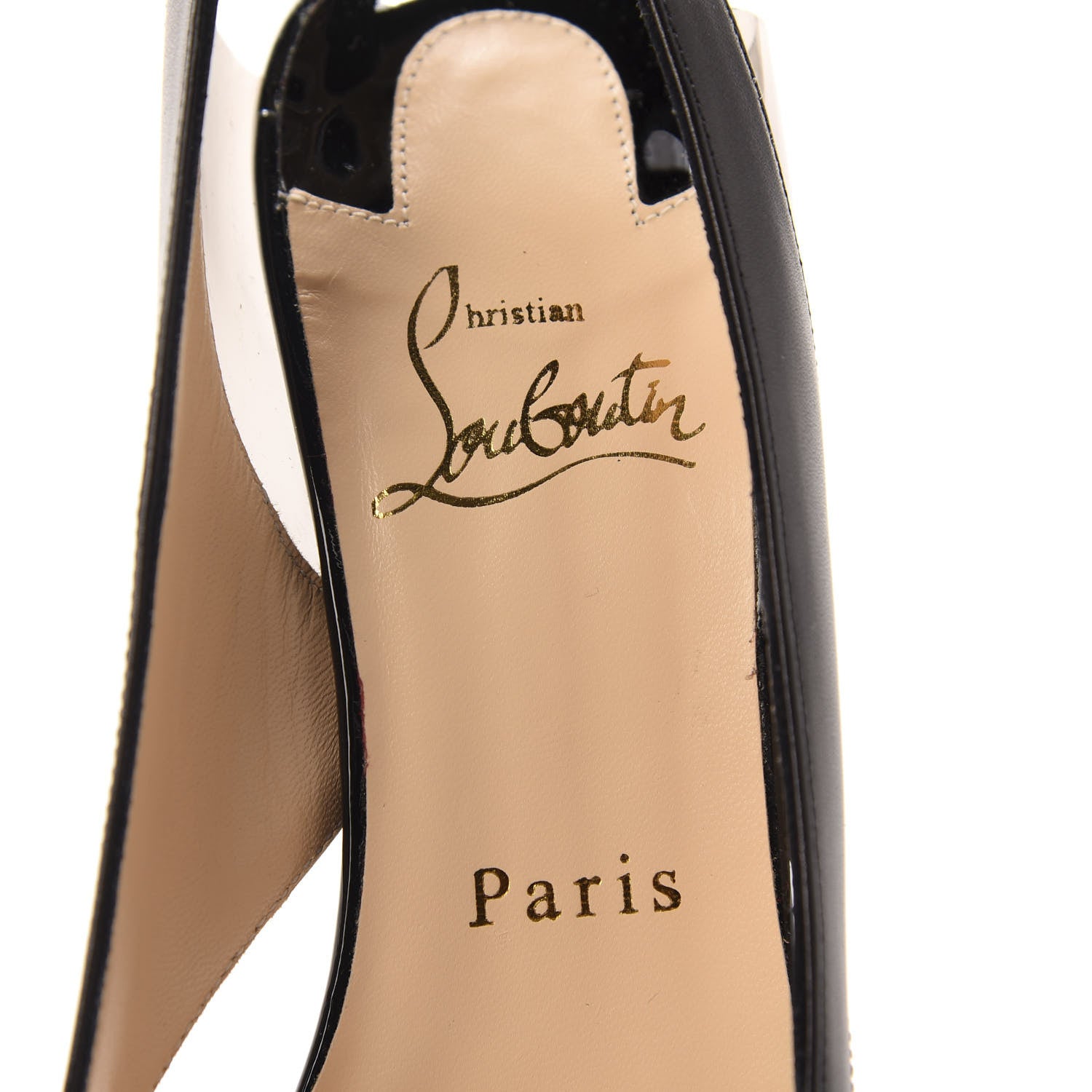Christian Louboutin Patent Suede Calfskin Air Chance 100 Pumps 36.5 Black 7 of 9