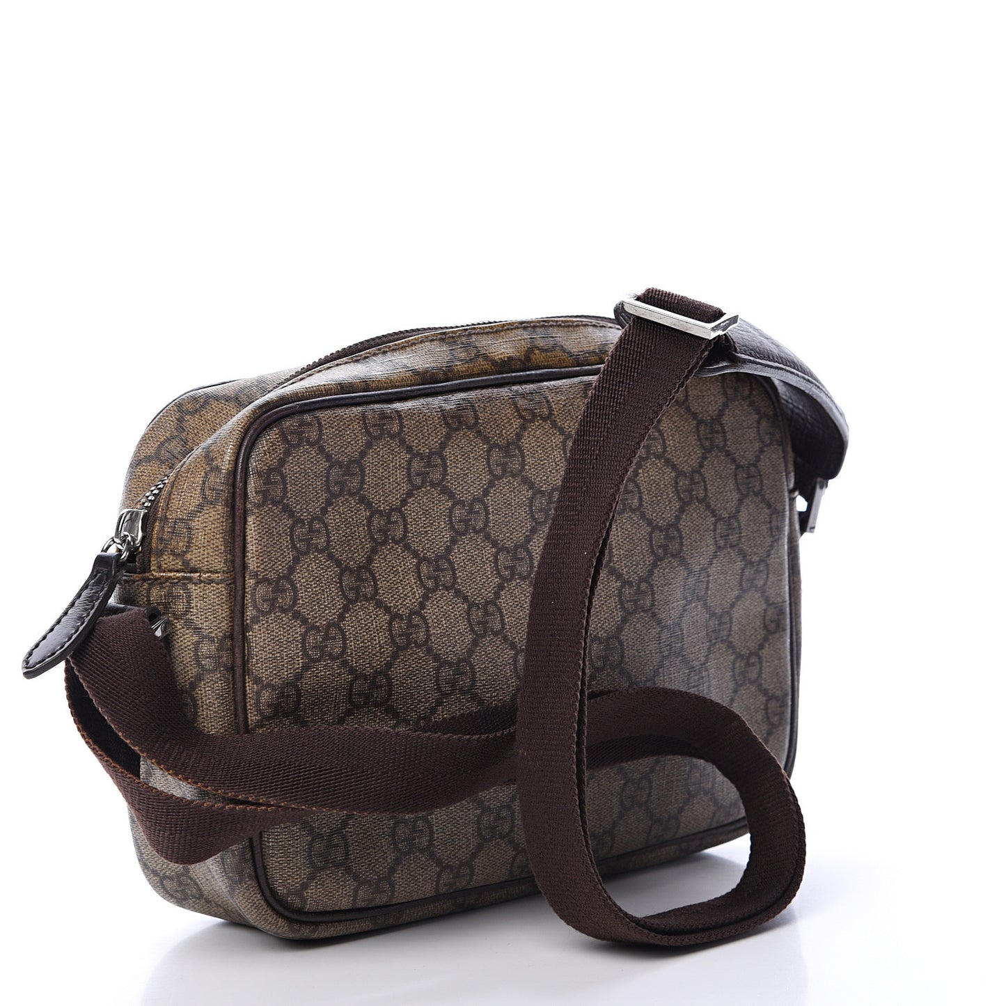 GG Plus Monogram Shoulder Bag Dark Brown