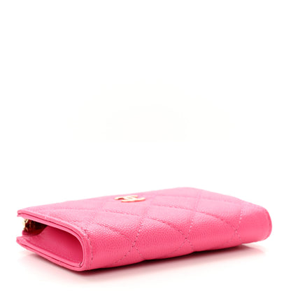 Chanel Caviar Quilted Zipped Key Holder Case Pink 4 of 7
