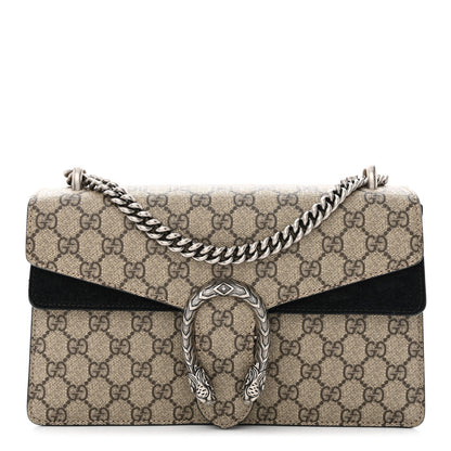 Gucci GG Supreme Monogram Small Dionysus Shoulder Bag Black 1 of 10
