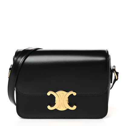 Celine Shiny Calfskin Teen Triomphe Black 1 of 10
