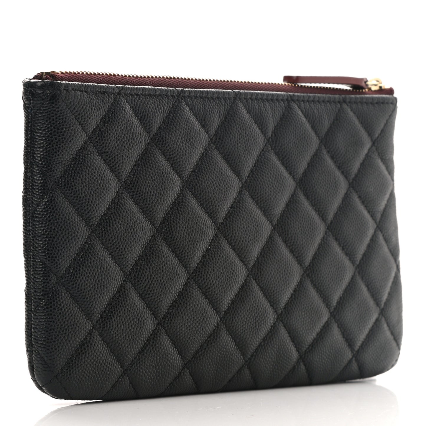 Caviar Quilted Cosmetic Case Black