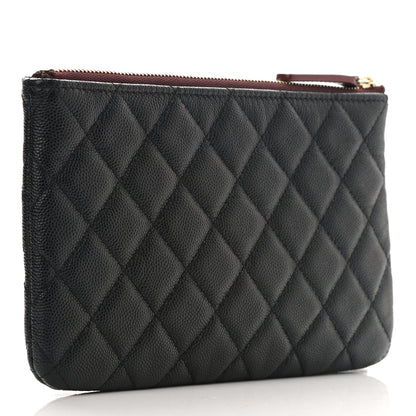 Chanel Caviar Quilted Cosmetic Case Black 3 of 9