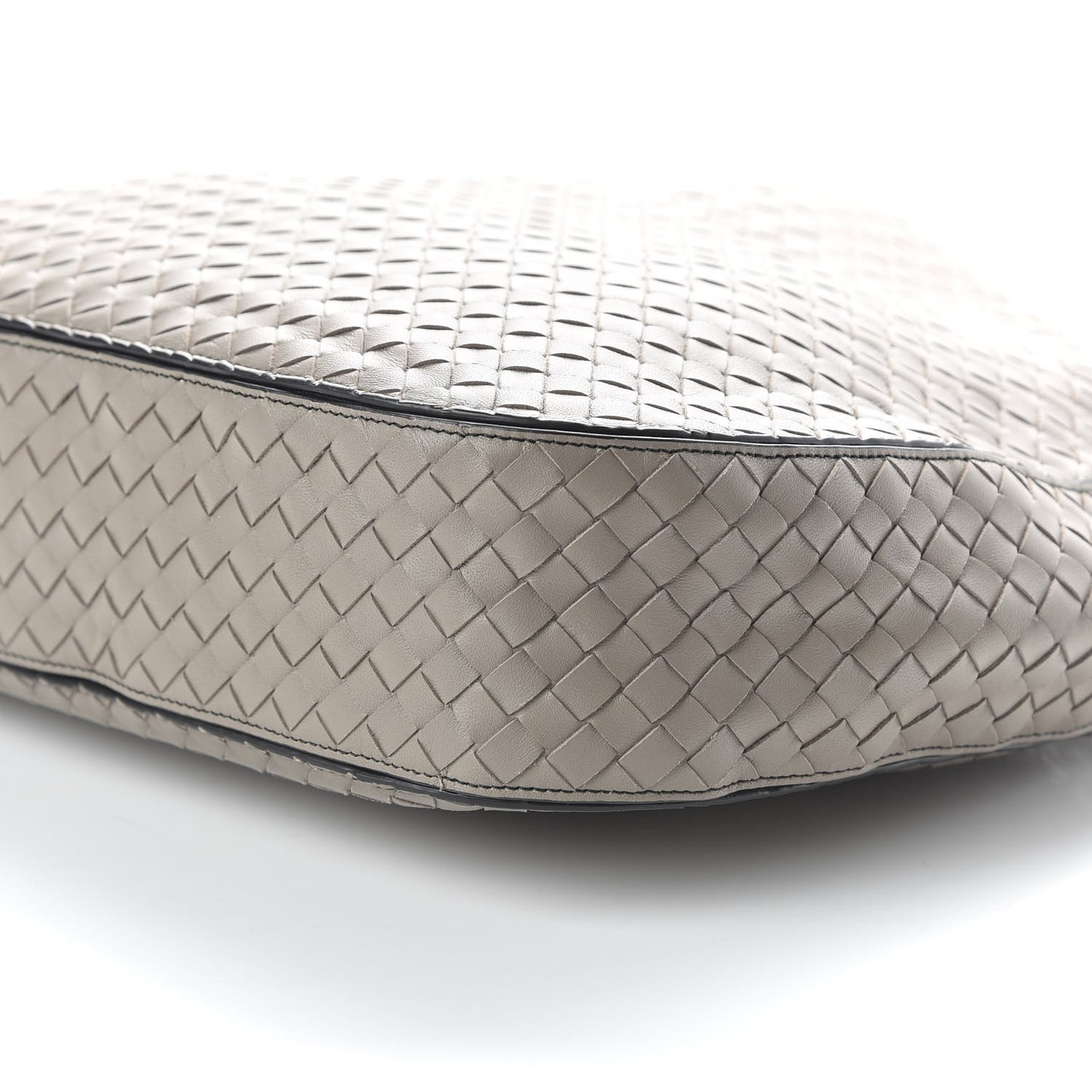 Nappa Intrecciato Medium Loop Steel