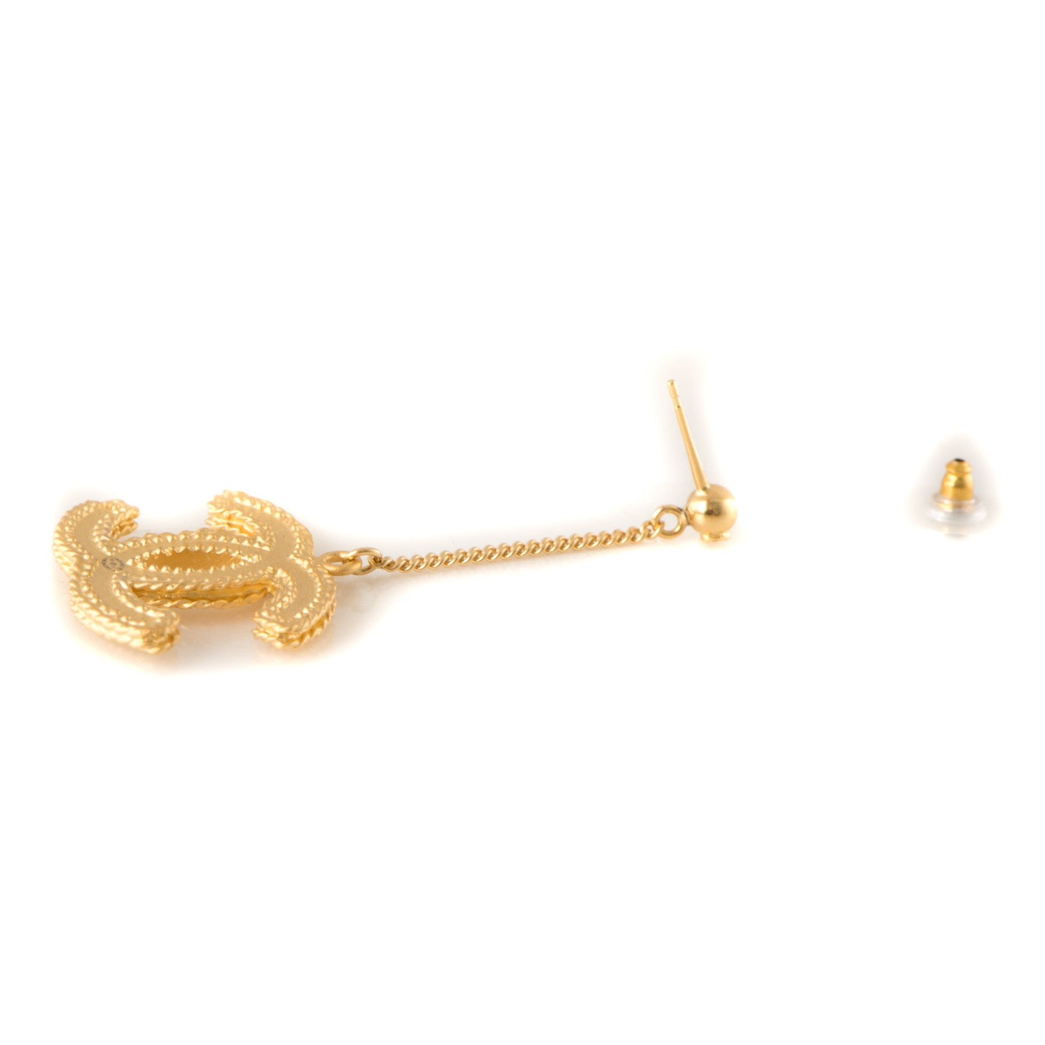 Chanel CC Drop Earrings Gold 4 of 5