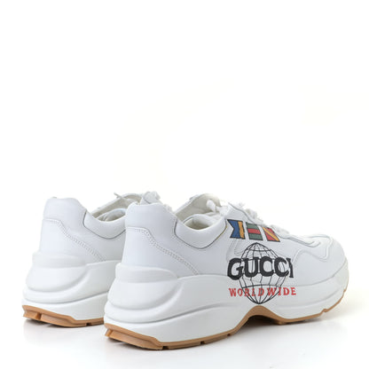 Gucci Calfskin Worldwide Womens Rhyton Sneakers 40 Great White 3 of 6