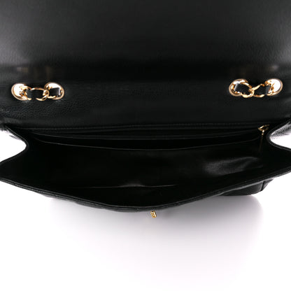 Chanel Caviar Quilted Jumbo Single Flap Black 5 of 12