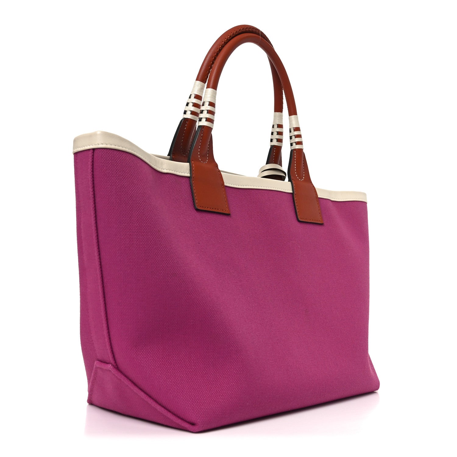 Hermes Military Toile Canvas Swift Steeple 25 Bag Rose Pourpre