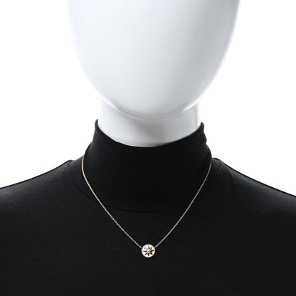 Christian Dior 18K Yellow Gold Diamond Mother of Pearl Rose Des Vents Necklace 2 of 5