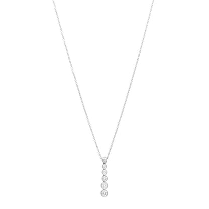 Tiffany Platinum Diamond Jazz Graduated Drop Pendant Necklace 1 of 5