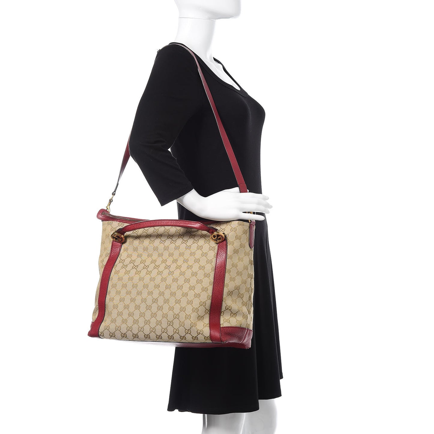 Monogram Medium Miss GG Top Handle Bag Dark Red